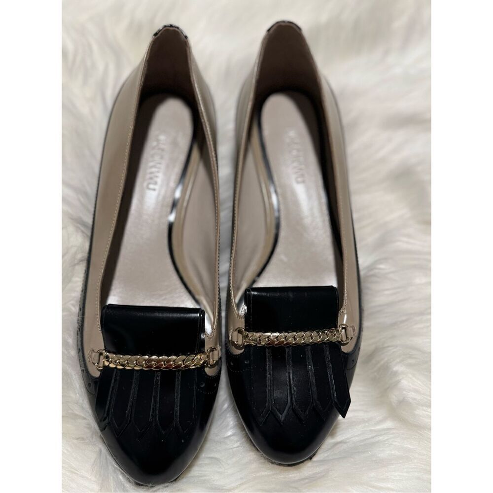 Jason Wu stacked Kiltie Oxford leather loafers two tone 37.5